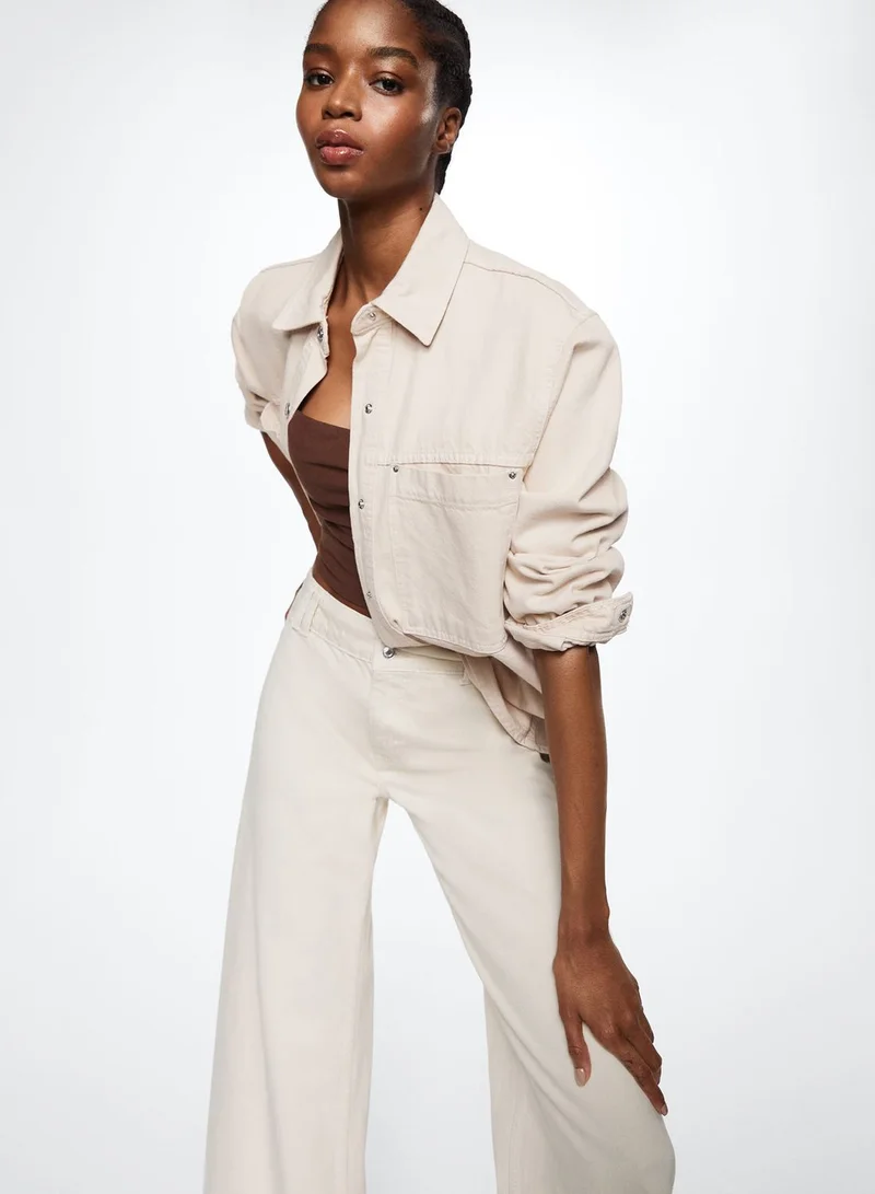 MANGO High Waist Straight Jeans