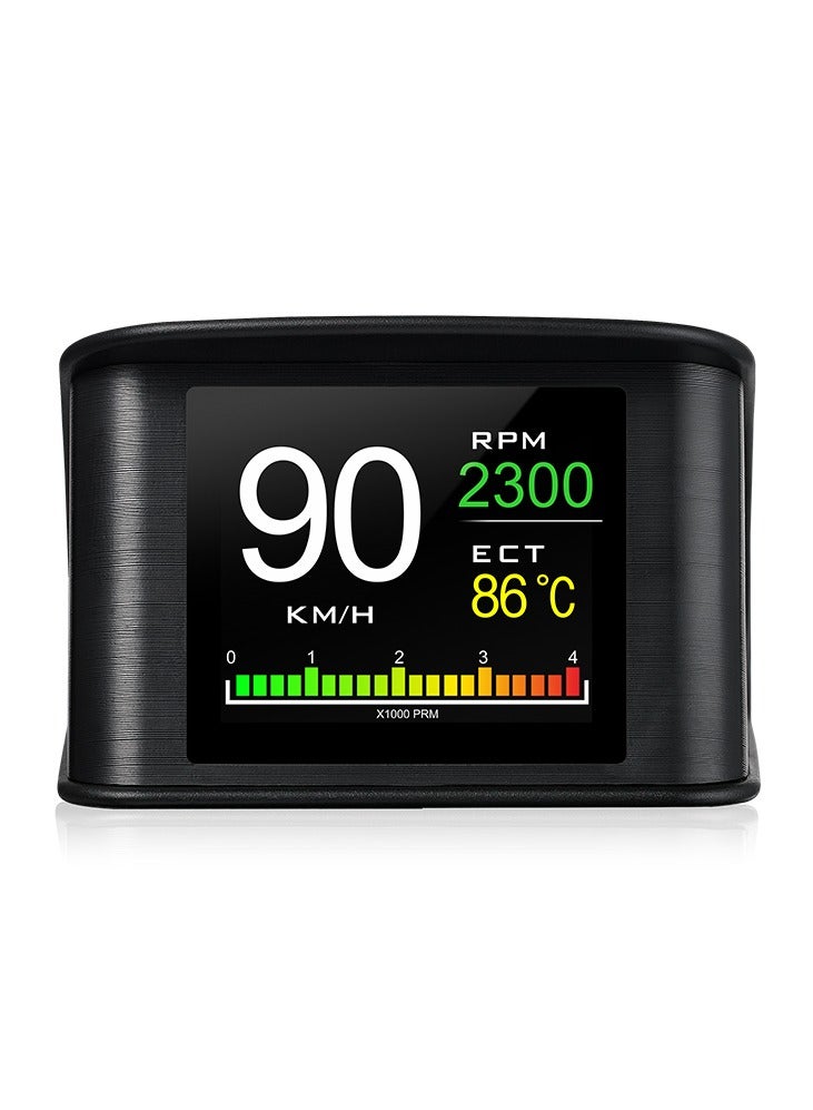 P10 Universal Car HUD Head Up Display OBD2 Speed Warning RPM Fuel Consumption Projector - Image 1