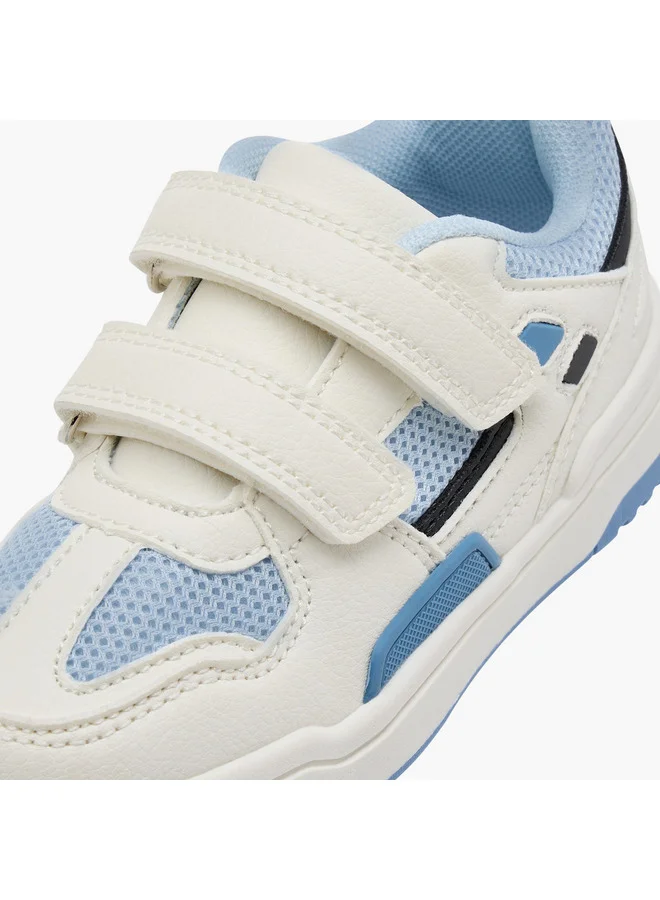 JUNIORS Boys Panelled Sneakers with Hook and Loop Closure