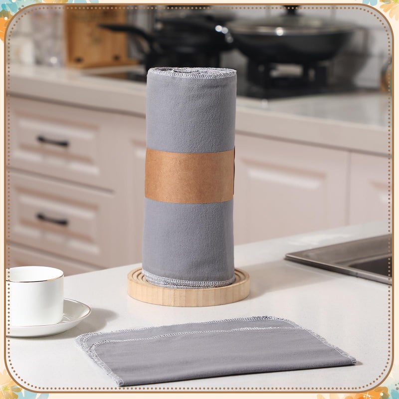 Noveread 36 Pack Vintage Reusable Cleaning Cloths Washable Cotton Kitchen Towels for Home (Gray) - Image 2