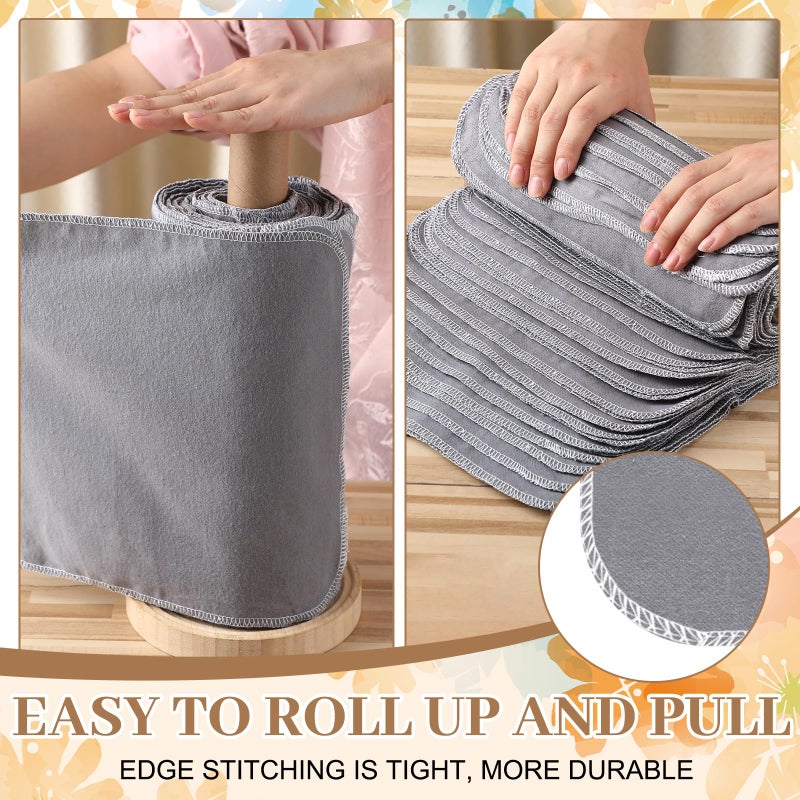 Noveread 36 Pack Vintage Reusable Cleaning Cloths Washable Cotton Kitchen Towels for Home (Gray) - Image 3