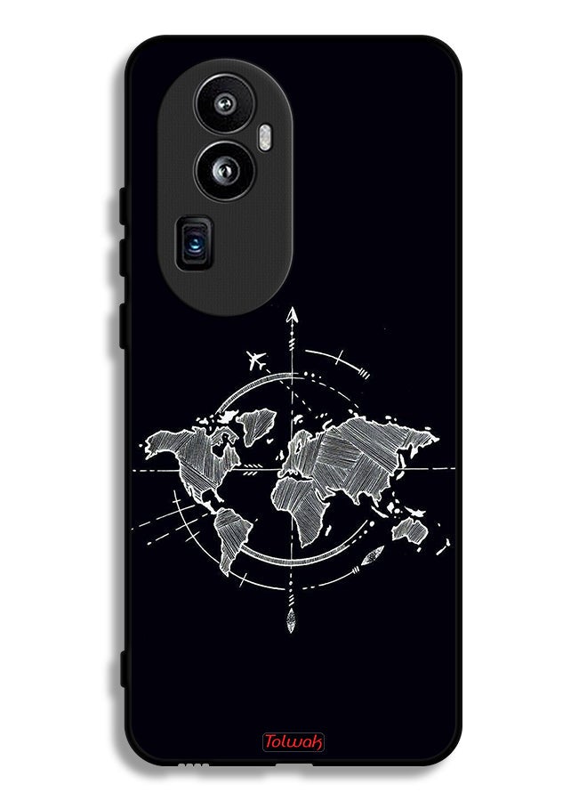 Tolwak Oppo Reno10 Pro Plus Protective Case Cover Compass Art - Image 1