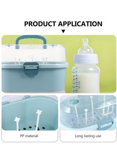 Vinnatsu Baby Bottle Drying Rack Storage,Baby Bottle Drying Rack with Cover Portable Nursing Bottle Storage Box Baby Bottle Holder Dinnerware Organizer for Home Kitchen  - Image 3