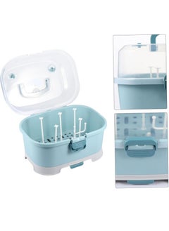 Vinnatsu Baby Bottle Drying Rack Storage,Baby Bottle Drying Rack with Cover Portable Nursing Bottle Storage Box Baby Bottle Holder Dinnerware Organizer for Home Kitchen  - Image 4