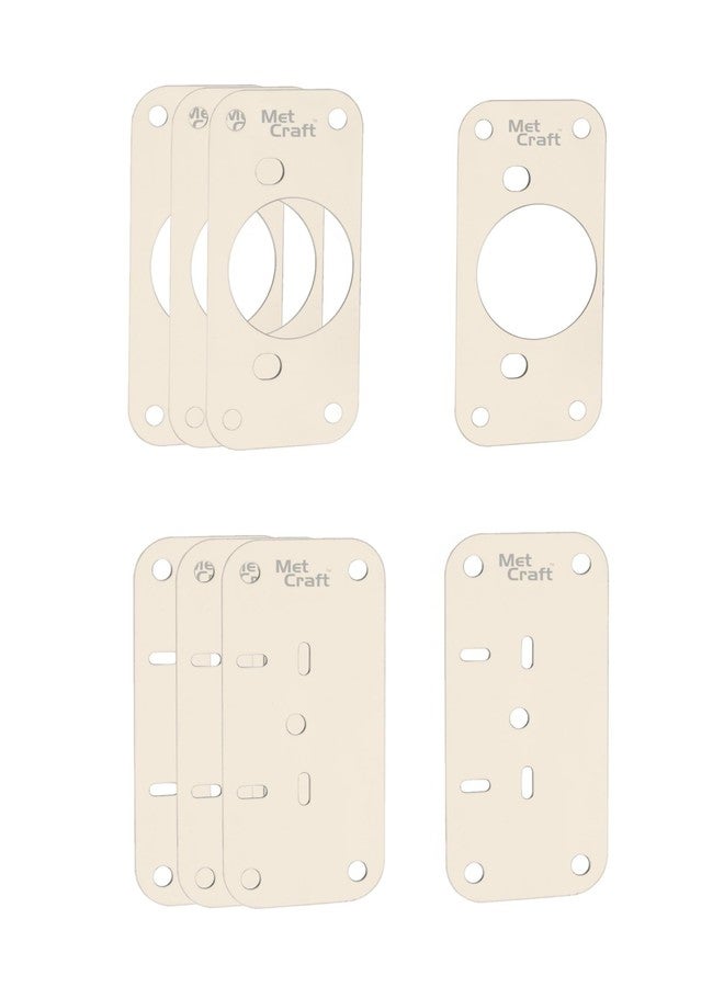 Met Craft Stainless Steel 304 Grade Cabinet Repair Plates with Pre-Punched Holes and Screws I Universal for All Auto Concealed Hinge I for Doors, Cabinets, Cupboard Door, Wardrobes (Silver,4set) - Image 1