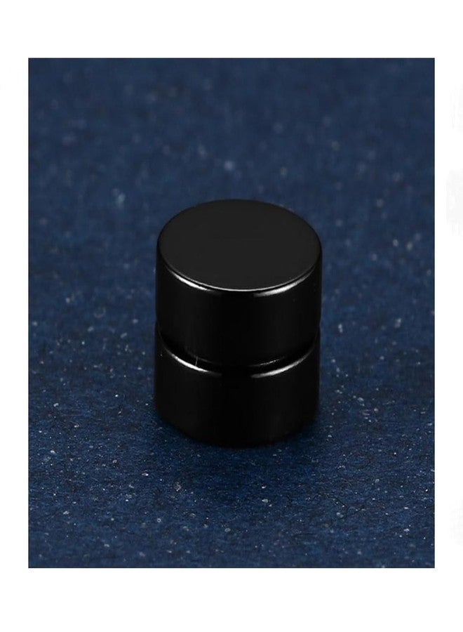 Shree Ju™ Trendy Black Round Non Piercing Punk Barbell Dumbbell Strong Magnetic Studs Earrings Stainless Steel Bali Fashion Jewellery For Men Women Boys Girls Unisex - Image 2
