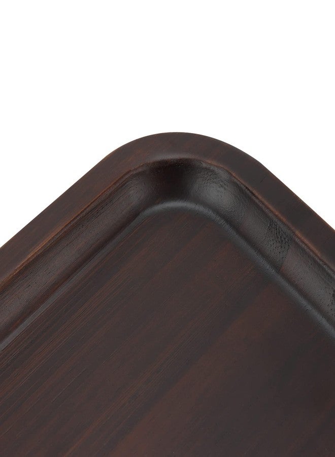 JOIKIT 14 x 5.9 Inch Walnut Wooden Rectangle Tray, Bathroom Tray Platter Solid Wood Decorative Serving Trays Plate for Cookie, Bread, Cheese, Coffee, Tea - Image 5