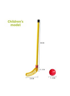 Children's Hockey Toy Kindergarten Feelings Training Ice Hockey Props Outdoor Sports Parent-Child Interactive Games-Color:100cm Hockey Stick Yellow 1 With 1 Ball