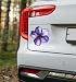 MAKTEM One Large Purple Clematis Flower Holographic Car Decal Waterproof Removable Peel and Stick Auto Accessory for Car Vehicle Truck Window Laptop 45x45in 1PC One Purple - Image 3
