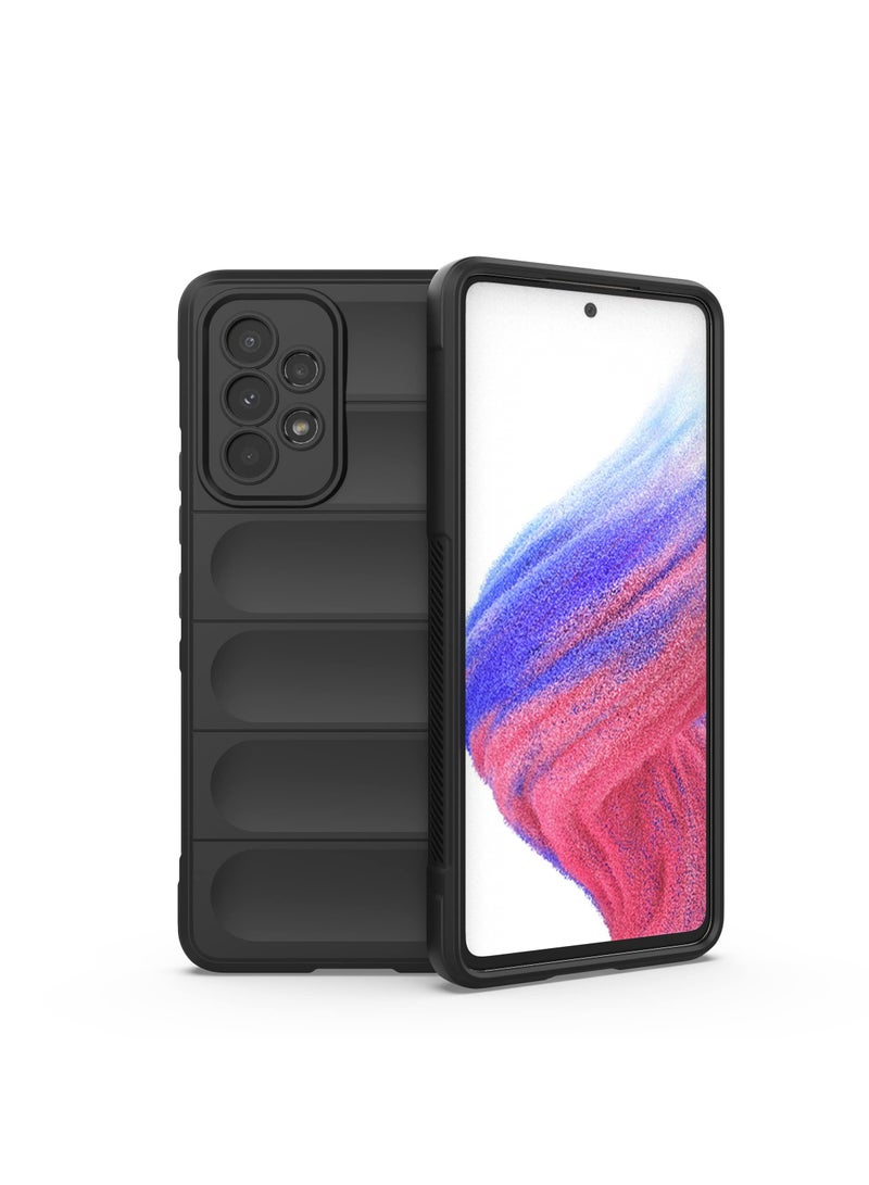 Phone case cover Magic Shield TPU + Silicone Shockproof Phone Case For Samsung Galaxy A73 (Black) - Image 1