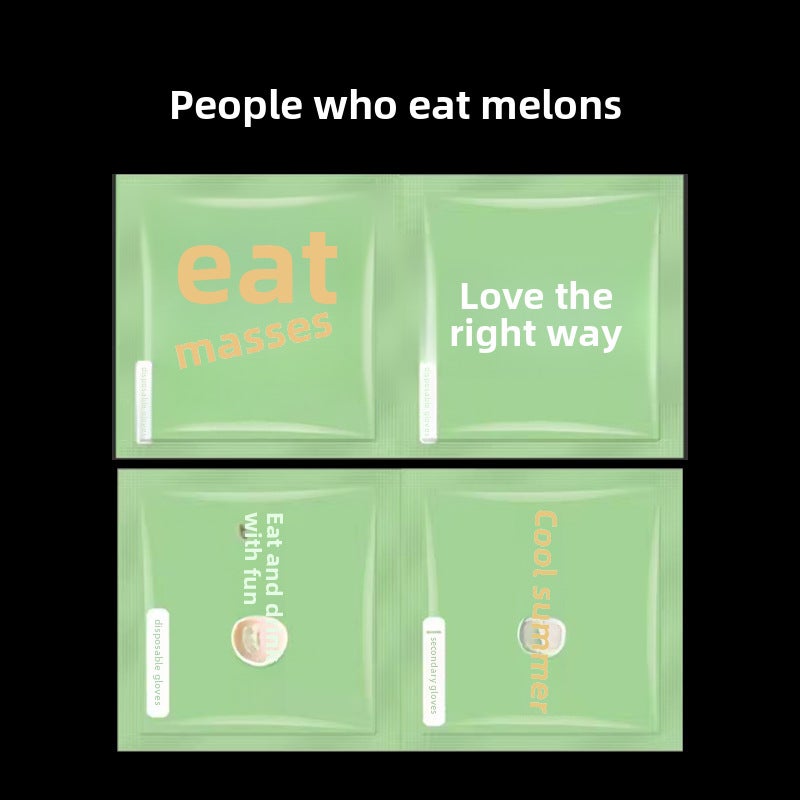 200 Mini Packs Disposable Gloves for Food Eating melon crowd pearlescent 200 small bag (2 Pack) 