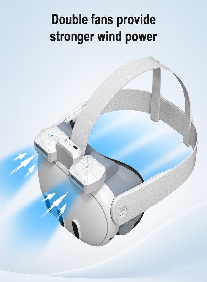 Relohas Face Pad Cooling Fan for Meta Quest 3, Air Circulation Face Cushion Replacement, Prevent Lens Fogging and Relieve Hot Air - Image 5