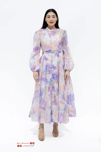 In Love Floral Organza Midi Dress