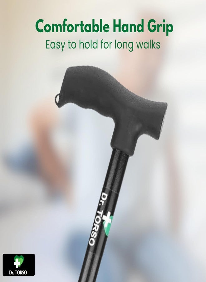 عصا المشي الفولاذية من دكتور تورسو ذات الارتفاع القابل للتعديل للمرضى وكبار السن وذوي الاحتياجات الخاصة - Image 4