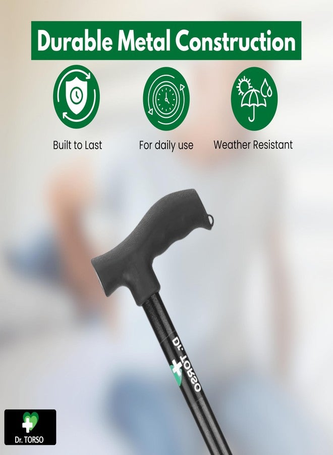 عصا المشي الفولاذية من دكتور تورسو ذات الارتفاع القابل للتعديل للمرضى وكبار السن وذوي الاحتياجات الخاصة - Image 3