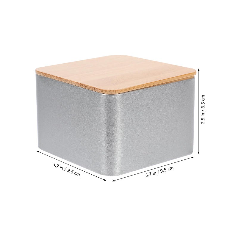 3Pcs Square Metal Tea Canisters With Lids Sealed Storage Jars For Dry Food Kitchen Organization - Image 3
