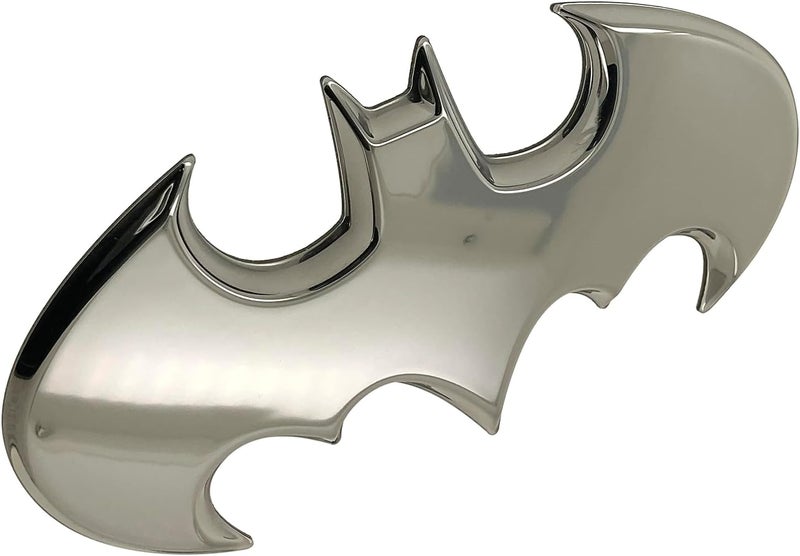 Fan Emblems شعارات المعجبين باتمان شارة سيارة ثلاثية الأبعاد - شعار جناح الخفاش 1989 (كروم: 95 × 46 × 5 مم) - Image 1