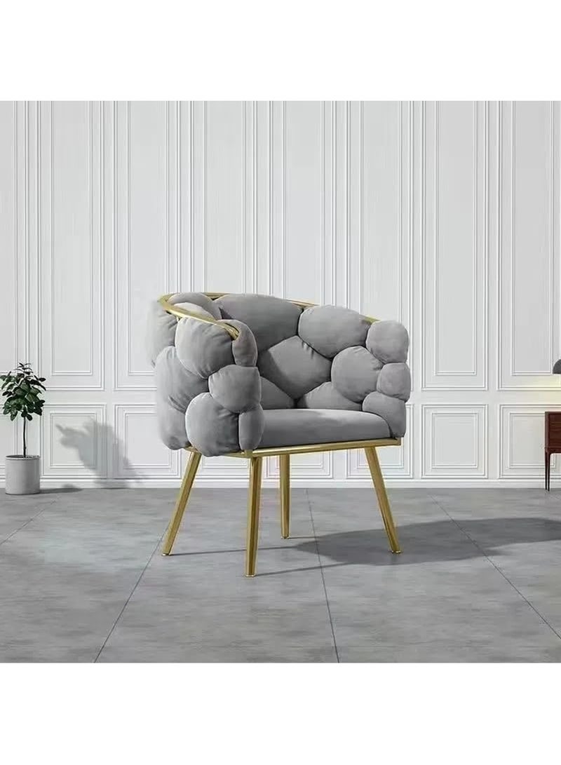 Makeup Vanity Chairs Stool with Backrest, Modern Dining Chairs with Gold Metal Legs Elegant Tufted Back Vanity Chair - Image 2