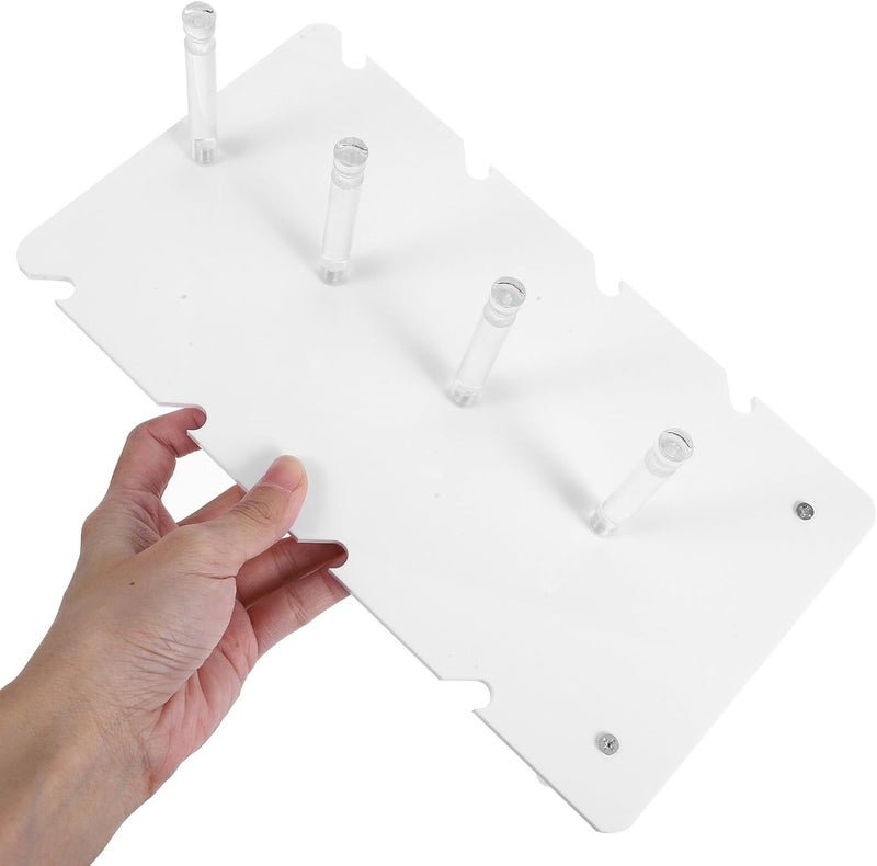 4-layer White Acrylic Display Stand with 6.5cm Tier Spacing, Multi-tier Glasses Holder for Sunglasses, Retail Store Eyewear Organizer Rack - Image 3