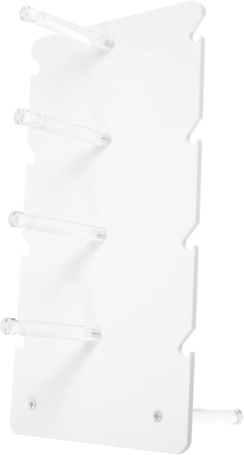 4-layer White Acrylic Display Stand with 6.5cm Tier Spacing, Multi-tier Glasses Holder for Sunglasses, Retail Store Eyewear Organizer Rack - Image 1