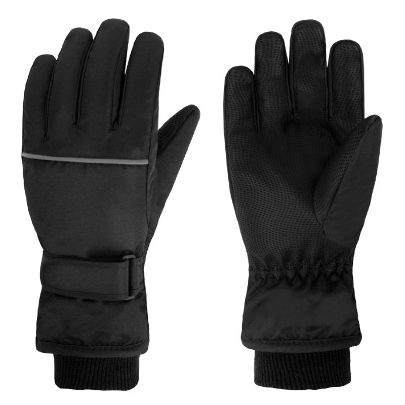 TRIWONDER Kids Winter Snow Gloves, Warm Windproof Mittens for Skiing Snowboarding, Boys and Girls (C - Black, 4-6 Years Old) - Image 1