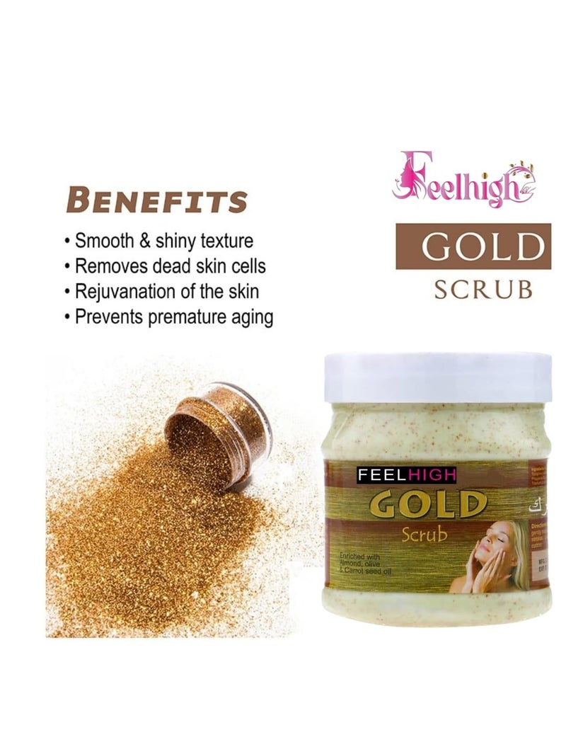 Feelhigh Face And Body Neem Mask Fight Wrinkles 500ml And Face Scrub 500ml Neem Mask and Gold Scrub - Image 2