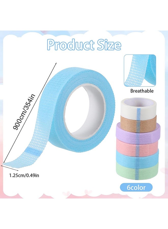 MXN 12 Rolls Adhesive Fabric Lash Tape for Eyelash Extensions - Breathable Micropore Fabric Under Eye Tape Eyelash Extension Tape Lash Extensions Supplies for Makeup - Image 2