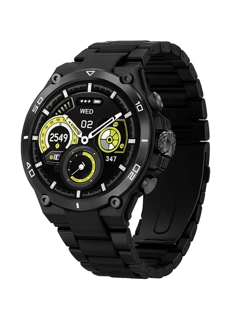 Haino Teko RW-56 Smart Watch Compatible with Android and iOS Devices AMOLED Circular Screen Black Color Supports Sports Activity - Image 1