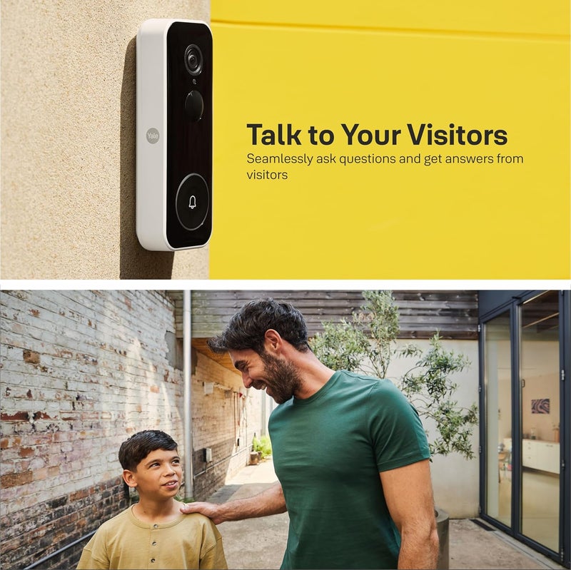 Yale Yale Smart WiFi Video Doorbell for Home Live View TwoWay Audio Motion Recordings Customisable Privacy Zones 1080p Full HD Camera with Night Vision Realtime Video Call Works Home app  - Image 5