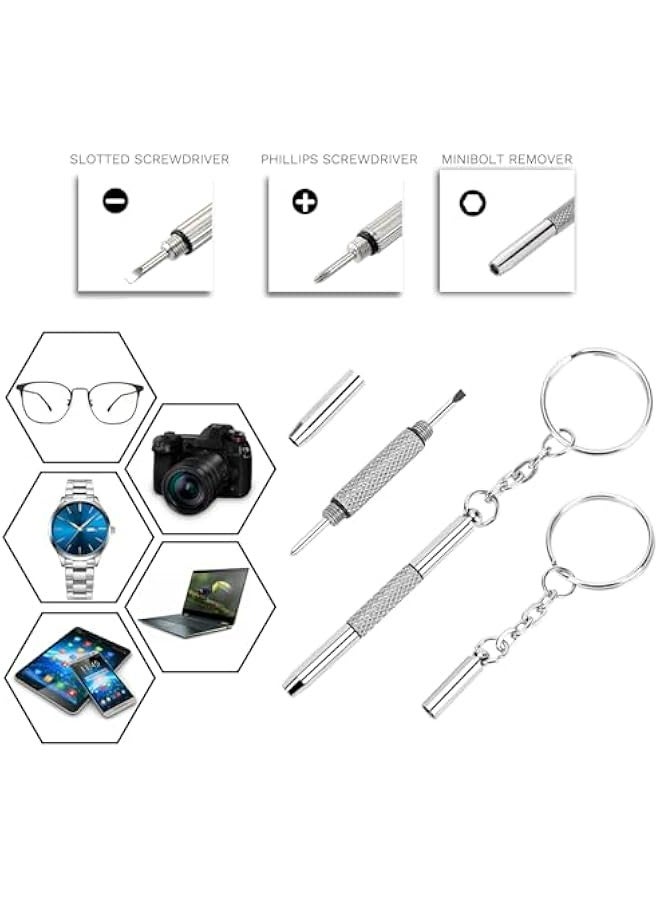 Generic 25 Pairs Silicone Glasses Nose Pads with Repair Kit - Screws, Screwdriver, Tweezers, Cleaning Cloth - Image 4