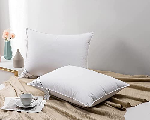 Eastwarmth King Size Goose Down Feather Hotel Collection Bed Pillow for Sleeping for Back, Stomach or Side Sleepers King Size(20x36IN) White 1 Pack - Image 2