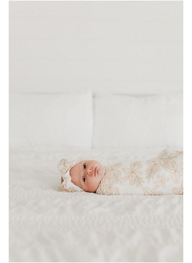 Copper Pearl Baby Stretchy Soft Knit Headband Bow Kiana  - Image 3