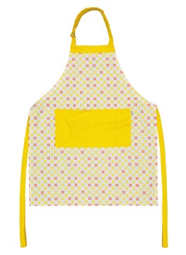 Sttelli Allover Print Adjustable Kitchen Apron, Off White  - Image 1