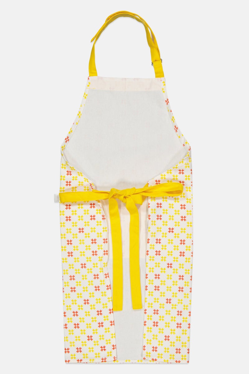 Sttelli Allover Print Adjustable Kitchen Apron, Off White - Image 3