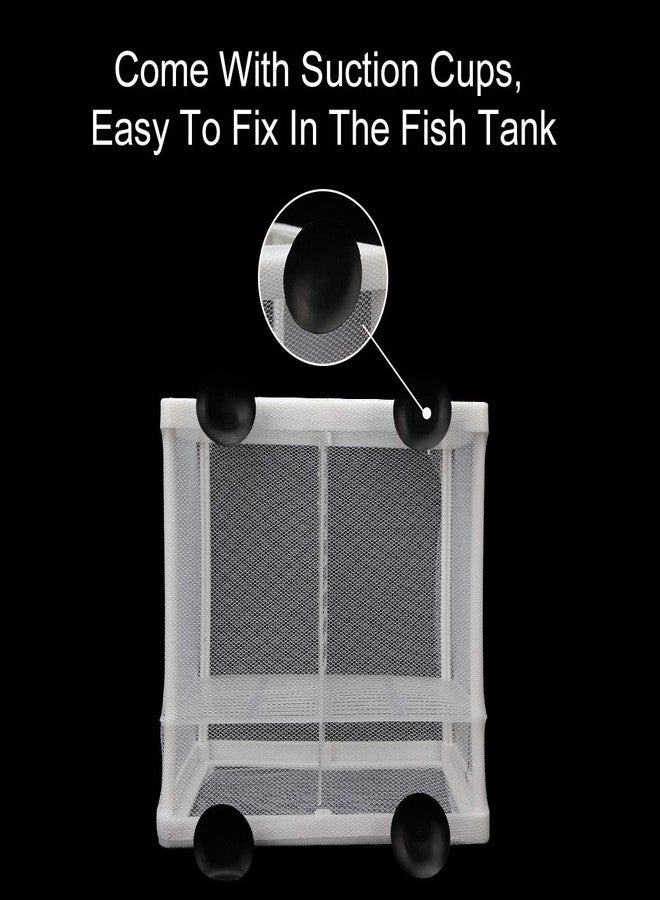 Senzeal Aquarium Fish Breeder Box Fish Fry Hatchery Incubator Net Nylon Isolation Mesh with 3pcs Pipette(Small) - Image 4