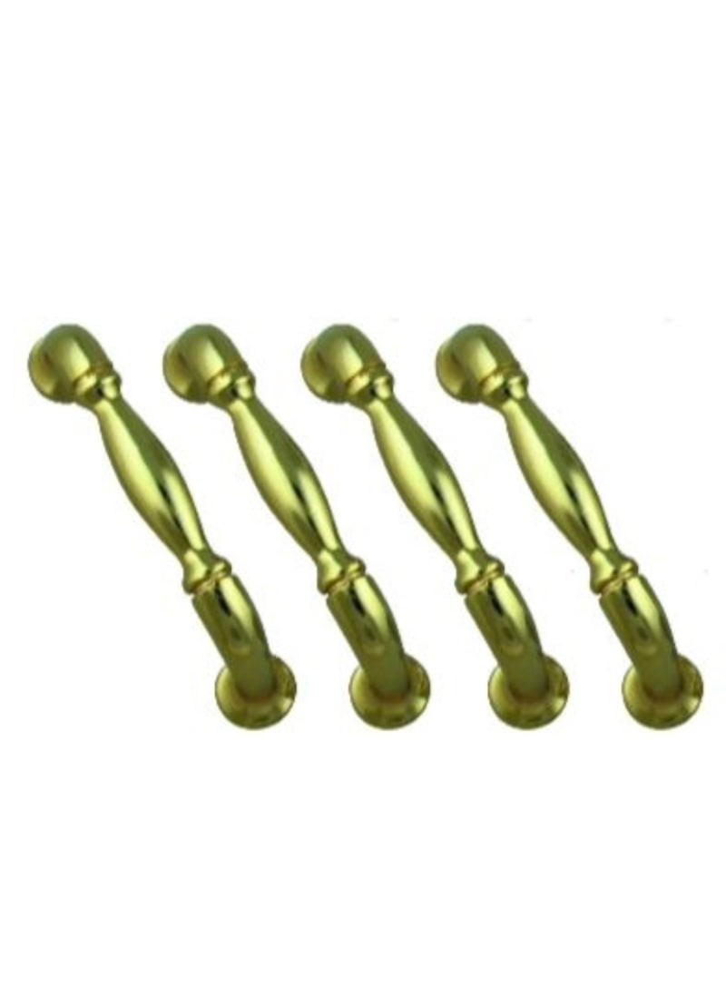 ROBUSTLINE Robustline Highly Quality Zinc Drawer Cupboard Cabinet Handle (Pack of 4) - Golden -3" - 737 