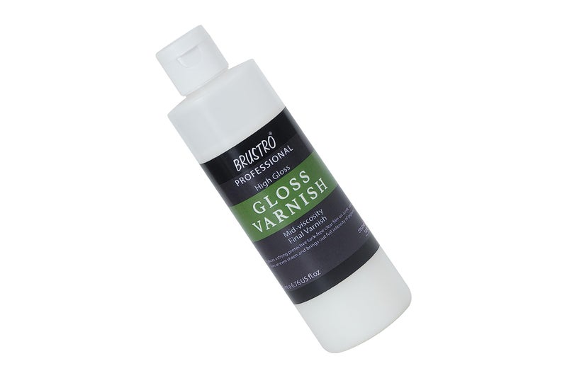 Brustro Artist's Professional Liquid Varnish | High Gloss Finish |200ml| Apply with Brush |Perfect Coating on Acrylic Painting,Non-Yellowing,Transparent,Canvas,Paper, Artwork Protection. - Image 2