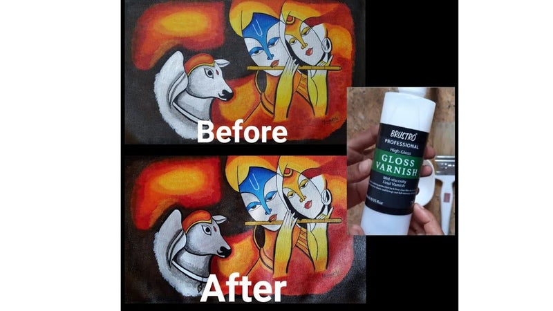 Brustro Artist's Professional Liquid Varnish | High Gloss Finish |200ml| Apply with Brush |Perfect Coating on Acrylic Painting,Non-Yellowing,Transparent,Canvas,Paper, Artwork Protection. - Image 5