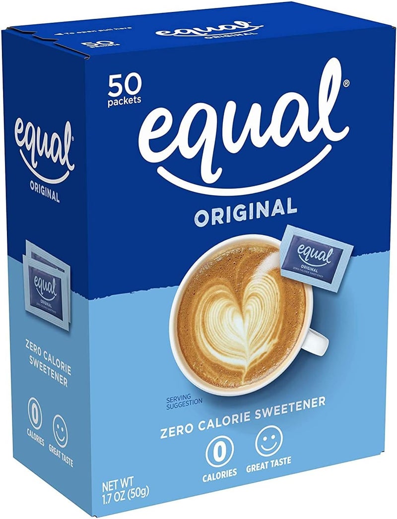 EQUAL Original Zero Calorie Sweetener Sachets - 50 Count Pack - Image 1