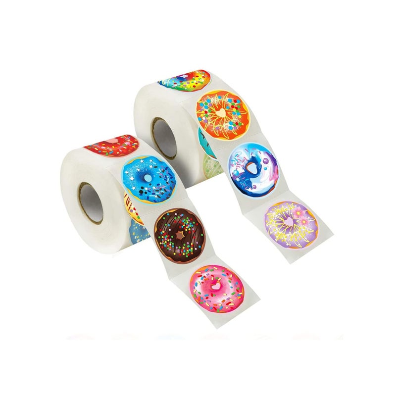 SOLARAE Donut Party Decoration Teacher Encouragement Motivational Sticker Reward Stickers for Book Notebook Planner Laptop Book - Image 1