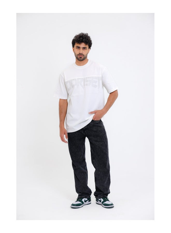WHITE RABBIT T-Shirt with Bold "DORISE" Graphic Print - Image 5