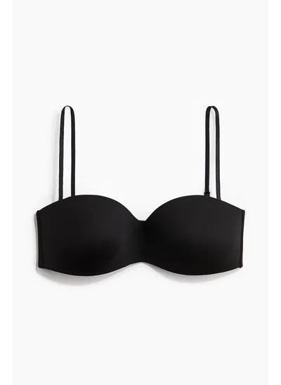 H&M Padded microfibre bandeau bra