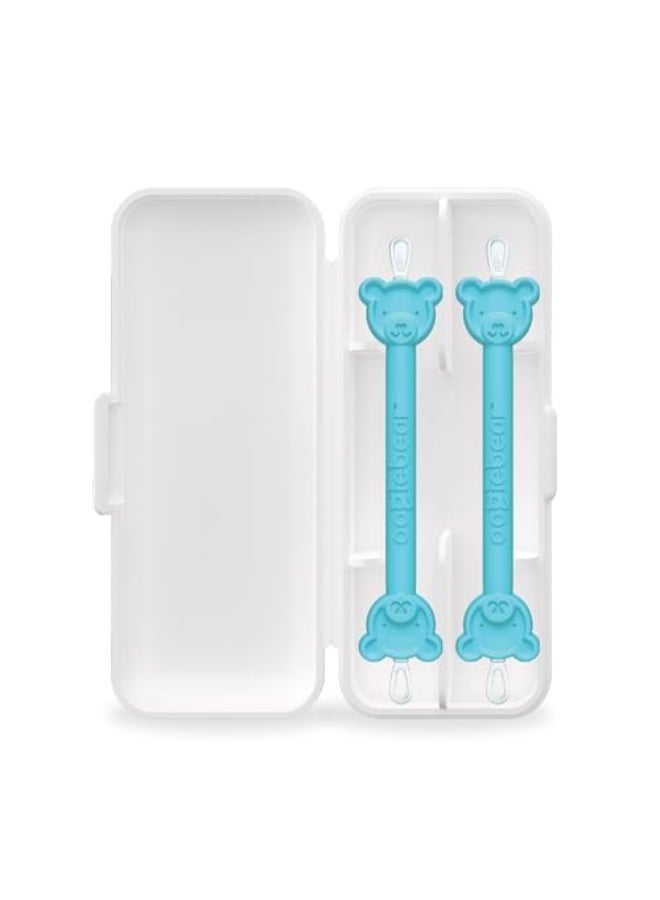 oogiebear Safe Baby Nasal and Earwax Cleaner – Essential Nasal Clearing Tool for Baby Christening Gifts and Must-Have Purchase Lists, Blue Three-Piece Set - Image 2