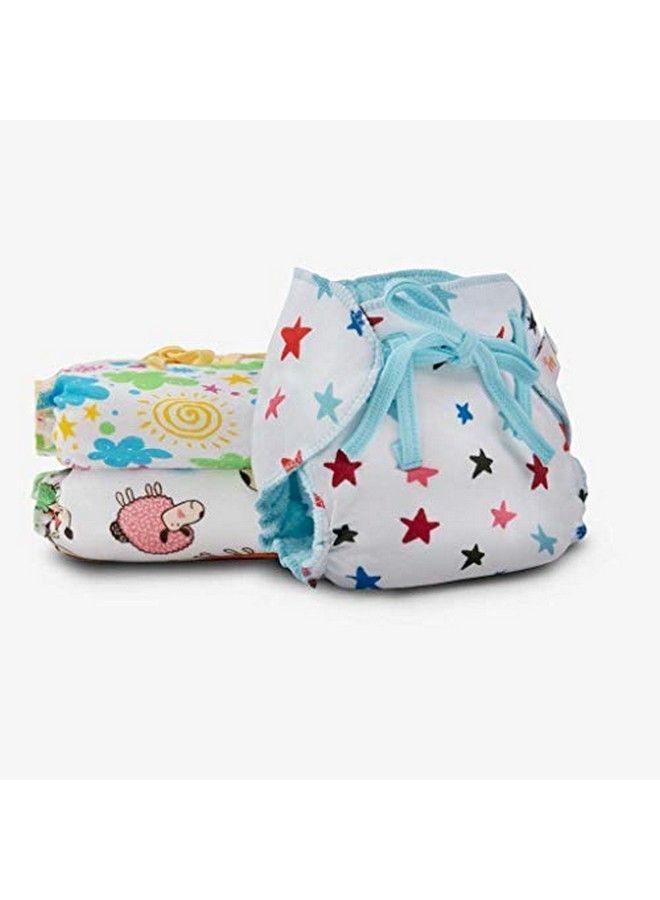 Superbottoms Dry Feel Padded Langotpack Of 3 Cotton Langot ;Cloth Nappy With Gentle Elastics & A Superdryfeel Layer On Top (Printed Collectionunisex Baby Size 1 (Fits 37 Kg)) - Image 1