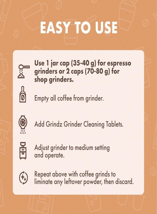 يورنكس أقراص تنظيف مطاحن القهوة الاحترافية من Urnex Grindz - 430 غرام - طبيعية بالكامل وآمنة للاستخدام مع الطعام وخالية من الغلوتين - تنظف الشفرات والغطاء - تساعد على إطالة عمر مطحنتك - Image 5