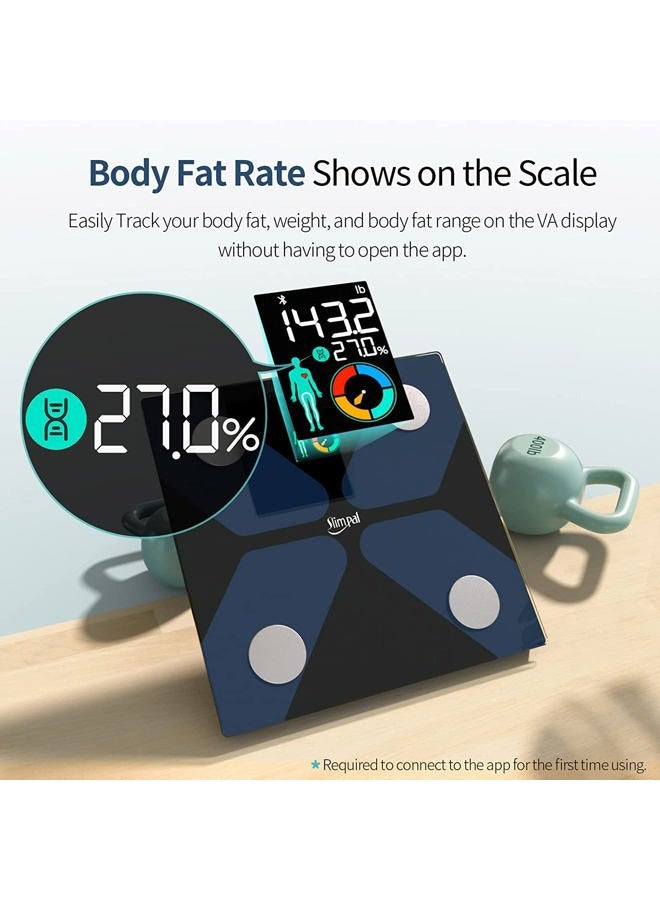 Slimpal Body Fat Measuring Tape and Smart Scale for Body Weight and Fat with APP Digital Bathroom Scale for Weight Loss, Body Composition and Circumference Analyzer - Image 3