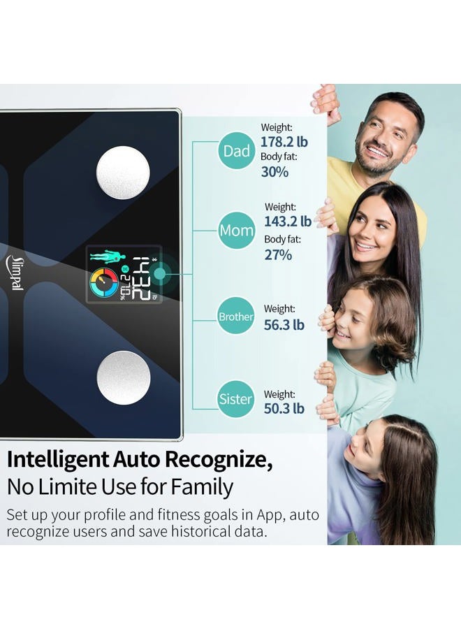 Slimpal Body Fat Measuring Tape and Smart Scale for Body Weight and Fat with APP Digital Bathroom Scale for Weight Loss, Body Composition and Circumference Analyzer - Image 5