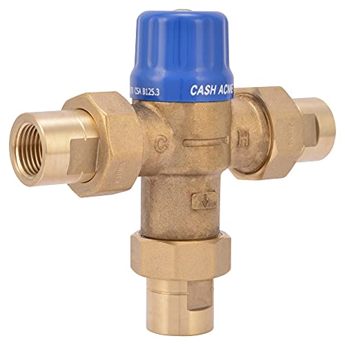 Cash Acme 1/2 Inch HG110 Thermostatic Mixing Valve With FNPT Connections, Brass Plumbing Fitting, 24510 - Image 3