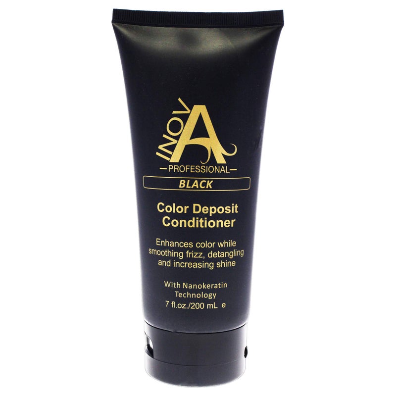 Inova Professional Color Revive Enhance Smooth Hydration Conditioner Color Deposit Black 7 Fluid Ounce