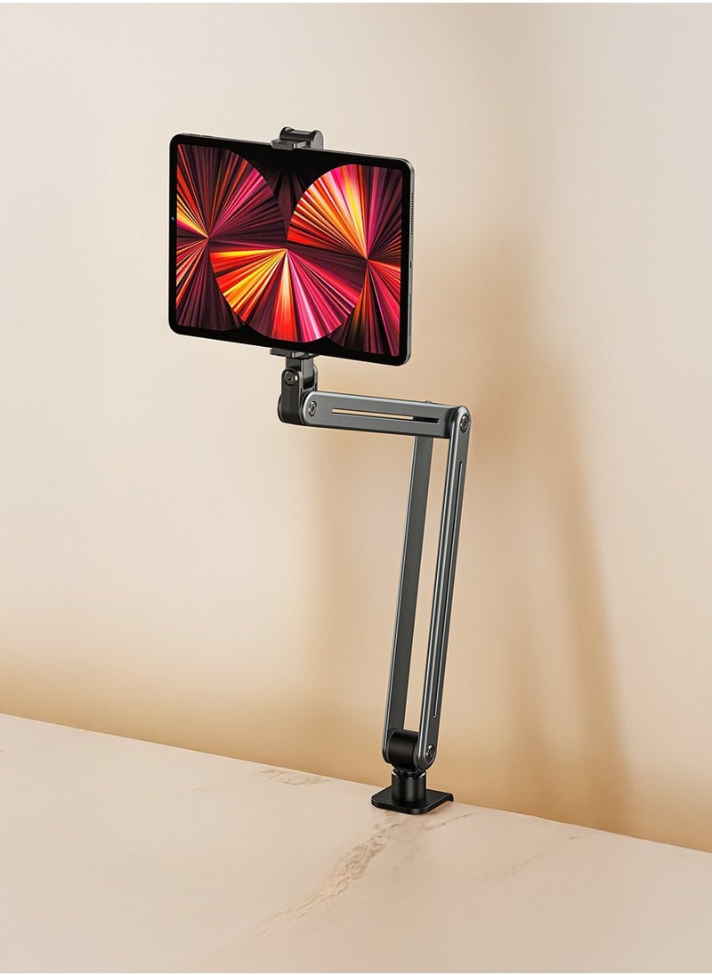 porodo Multi-Joint Phone and Tablet Mount / Desk Mount / Phone Holder / Tablet Holder / Wide Compatibility / Flexible Viewing Angle / Twist & Tilt - Grey  - Image 4